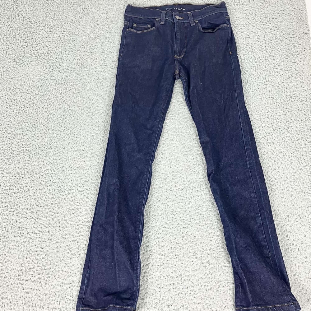 Mott & Bow Jeans Mens 29x32 Blue Slim Tapered Stretch Denim Dark Wash Pants